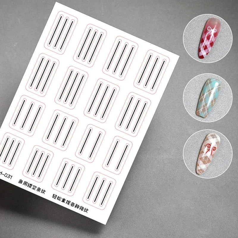 French Manicure Guide Stickers – DIY Nail Art Stencil Sheet