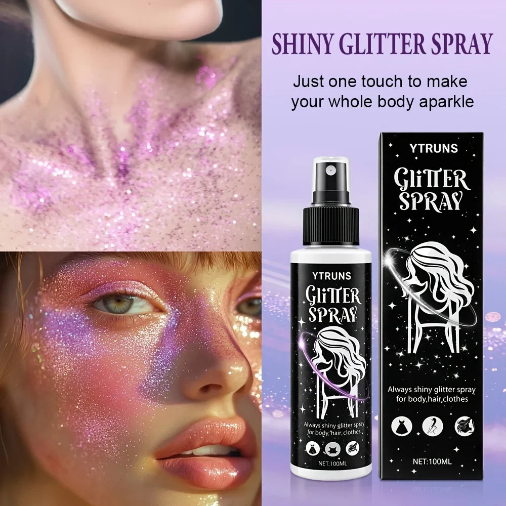 Body Glitter Spray – Shimmer Mist for Hair, Face & Body | 5 Colors