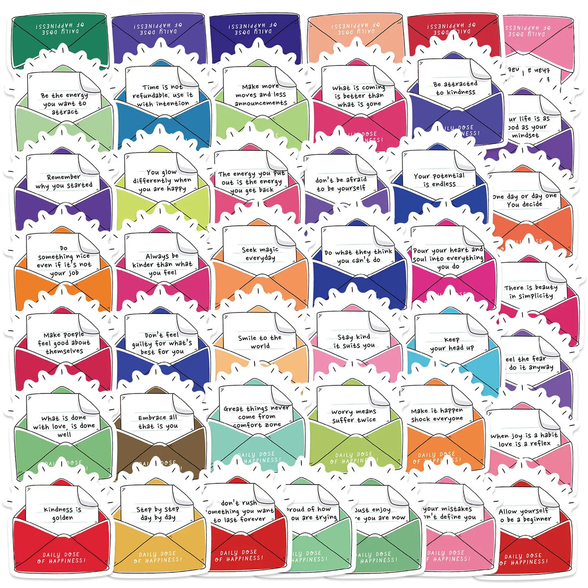 50-Piece Doodle Sticker Journal Phone Laptop Water Bottle Decoration
