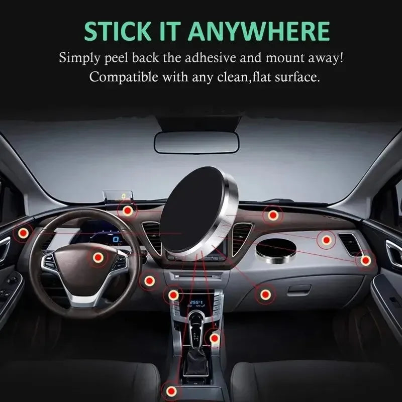 Magnetic Car Phone Mount | Dashboard Holder iPhone & Samsung