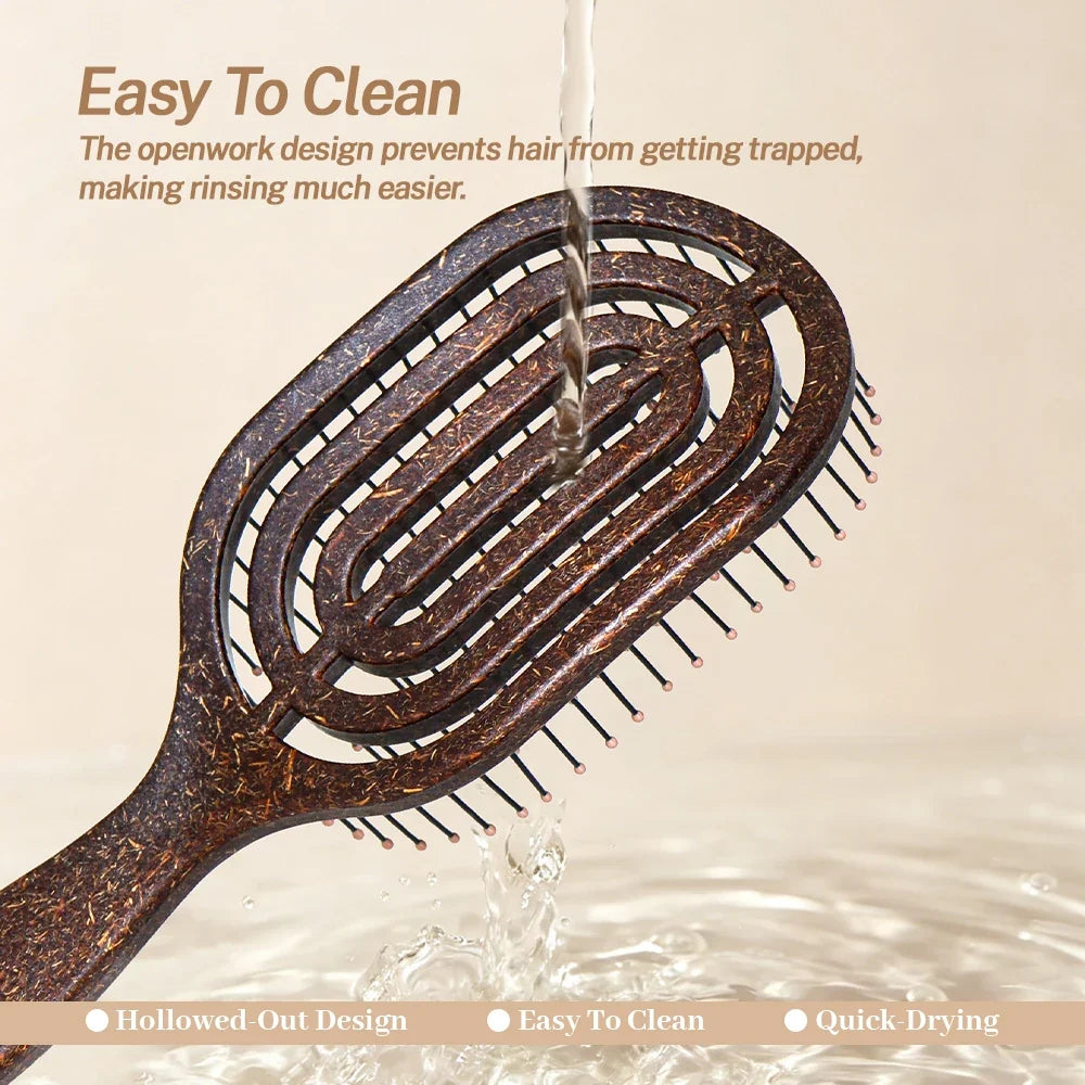 Hollow Detangling Hair Brush – Anti-Static Scalp Massage Comb