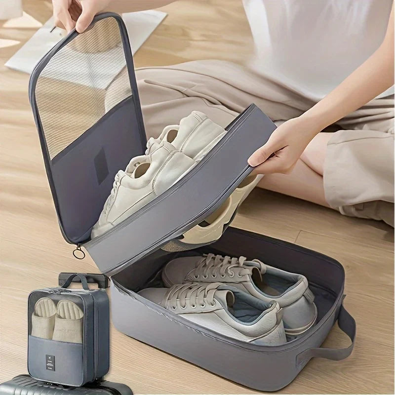 Shoe Bags for Travel – Holds 3 Pairs | Carry-On Organizer