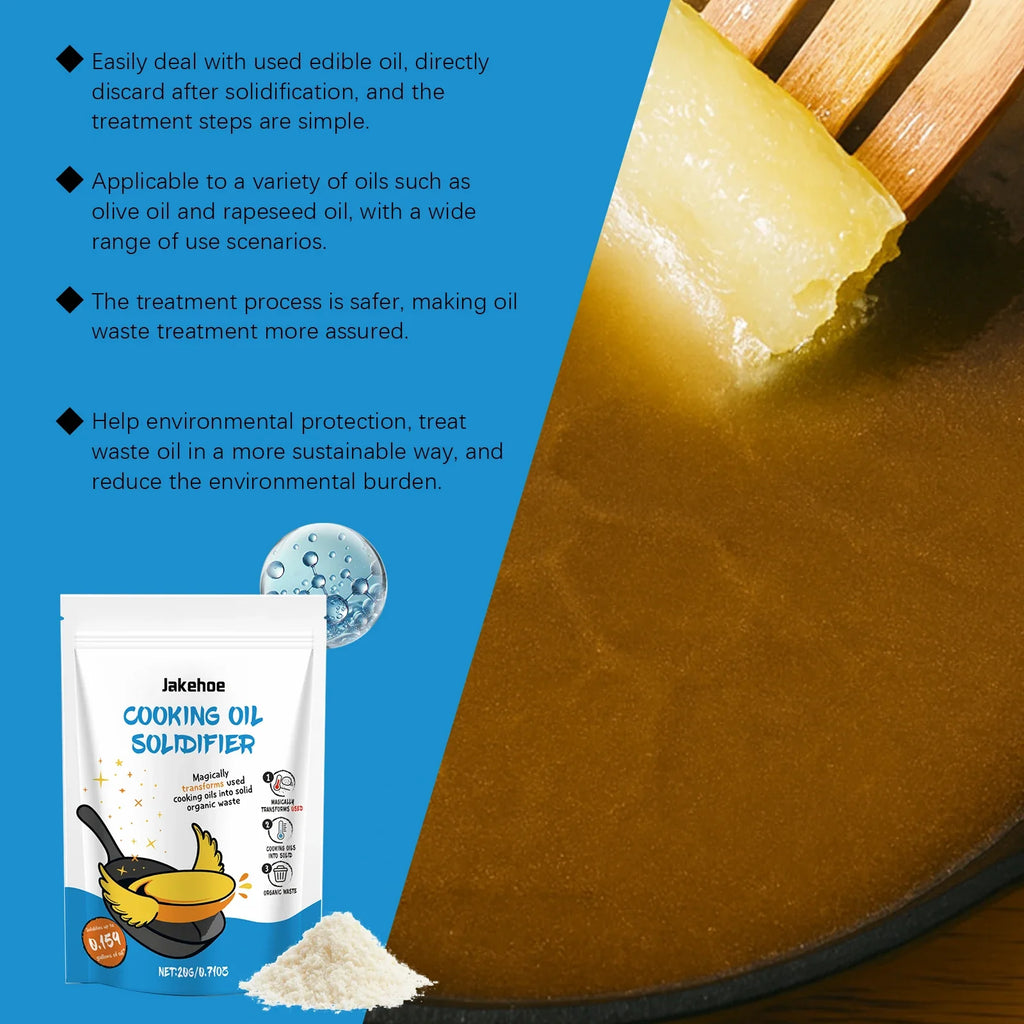 JAKEHOE Cooking Oil Solidifier Powder – Eco-Friendly 20g
