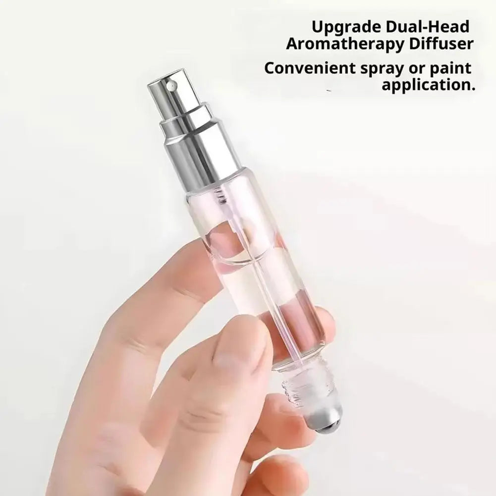 10ml Dual-End Refillable Glass Bottle – Sprayer & Roller Top