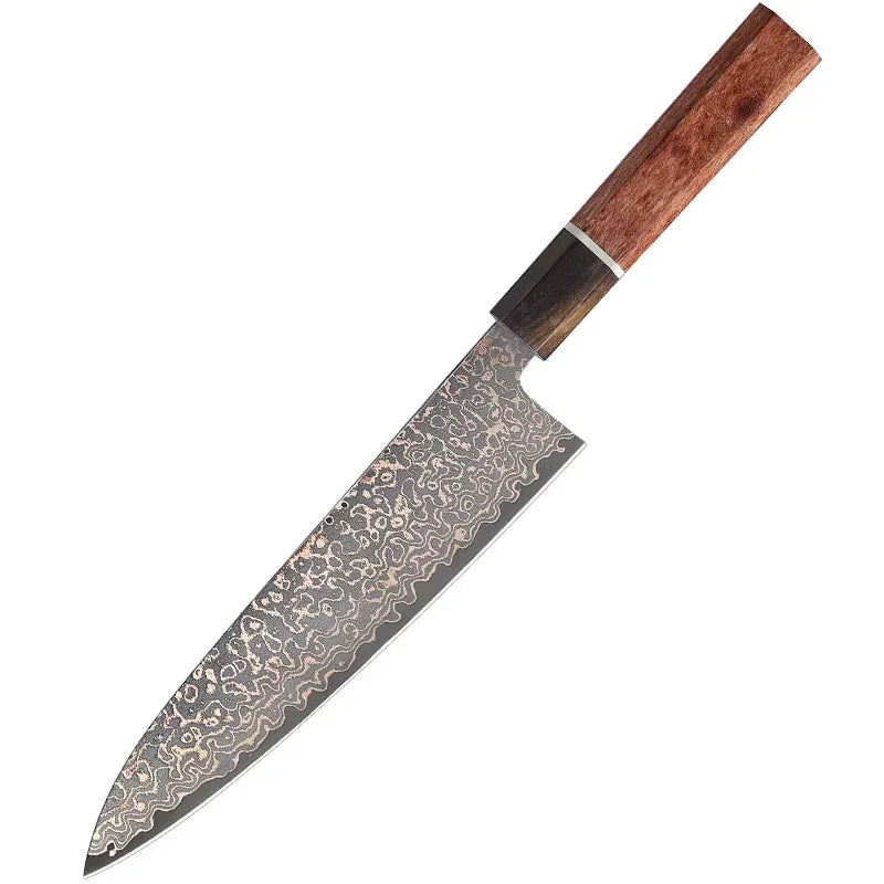 Damascus Steel Chef Knife – Ergonomic Wood Handle | TWK-D35