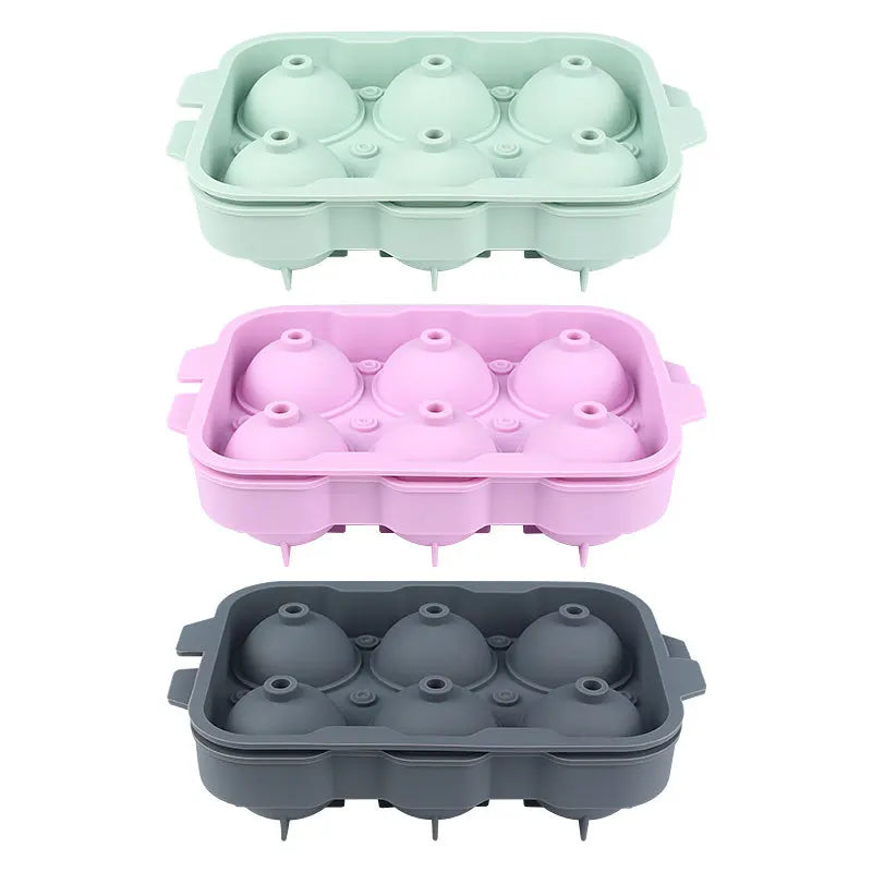 Silicone Ice Ball Mold – 6 Cavity Large Sphere Maker for Whiskey