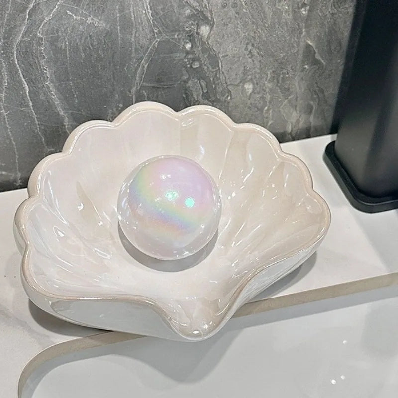 No-Drill Soap Dish with Auto Drainage – Modern Plastic Soap Box