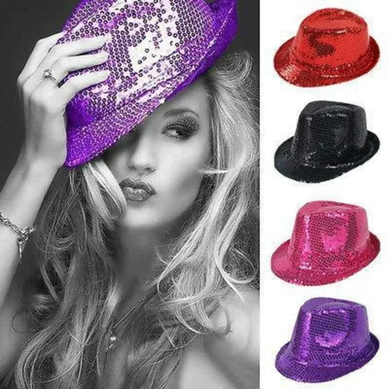 Sequin Top Hat – Jazz, Hip Hop & Dance Party Hat Kids & Adults