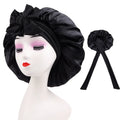Satin Shower Cap for Women – Waterproof Silk Bonnet Long Hair