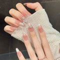 Aurora Cat's Eye Press On Nails – Nude Oval False Nail Kit