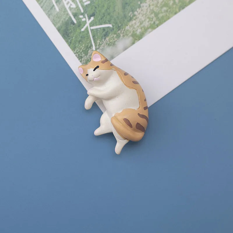Cute Lazy Cat Fridge Magnet | Kawaii Cartoon Home Decor