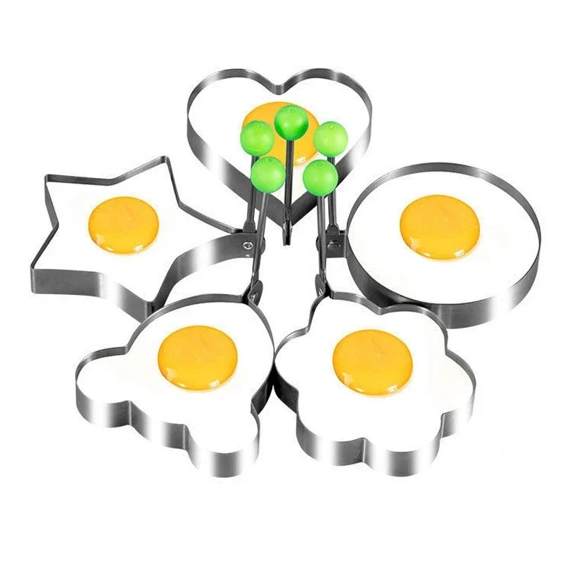 Stainless Steel Egg Ring & Pancake Mold with Handle | 1-2 pc