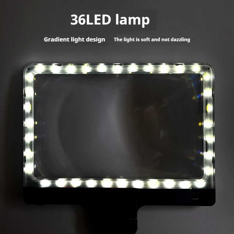 Fresnel Desktop Magnifier with Phone Holder & Charging