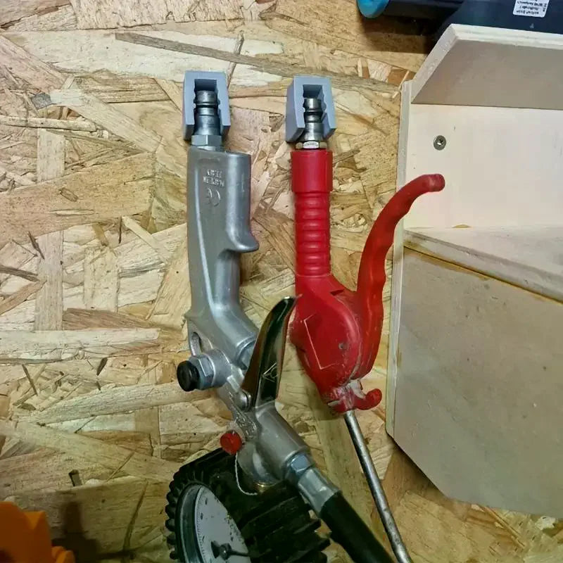 4-Pack Wall Mount Pneumatic Tool Holder – Air Tool Rack Organizer