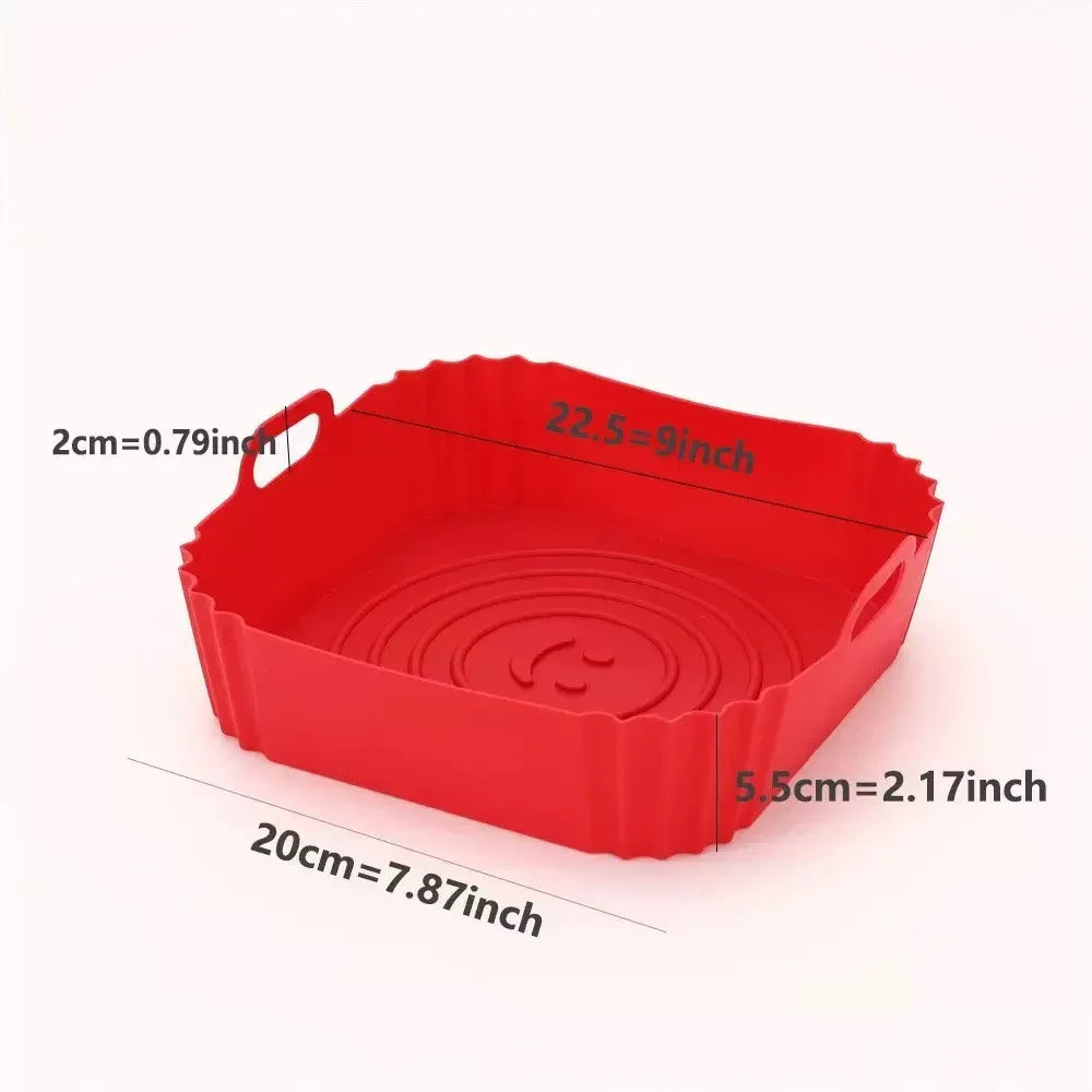 Reusable Silicone Air Fryer Liner – Non-Stick Foldable Baking Mat