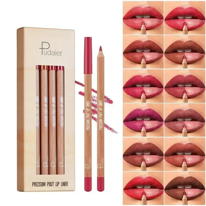 Eldridge Matte Lip Liner Set – 12 Waterproof Pencils
