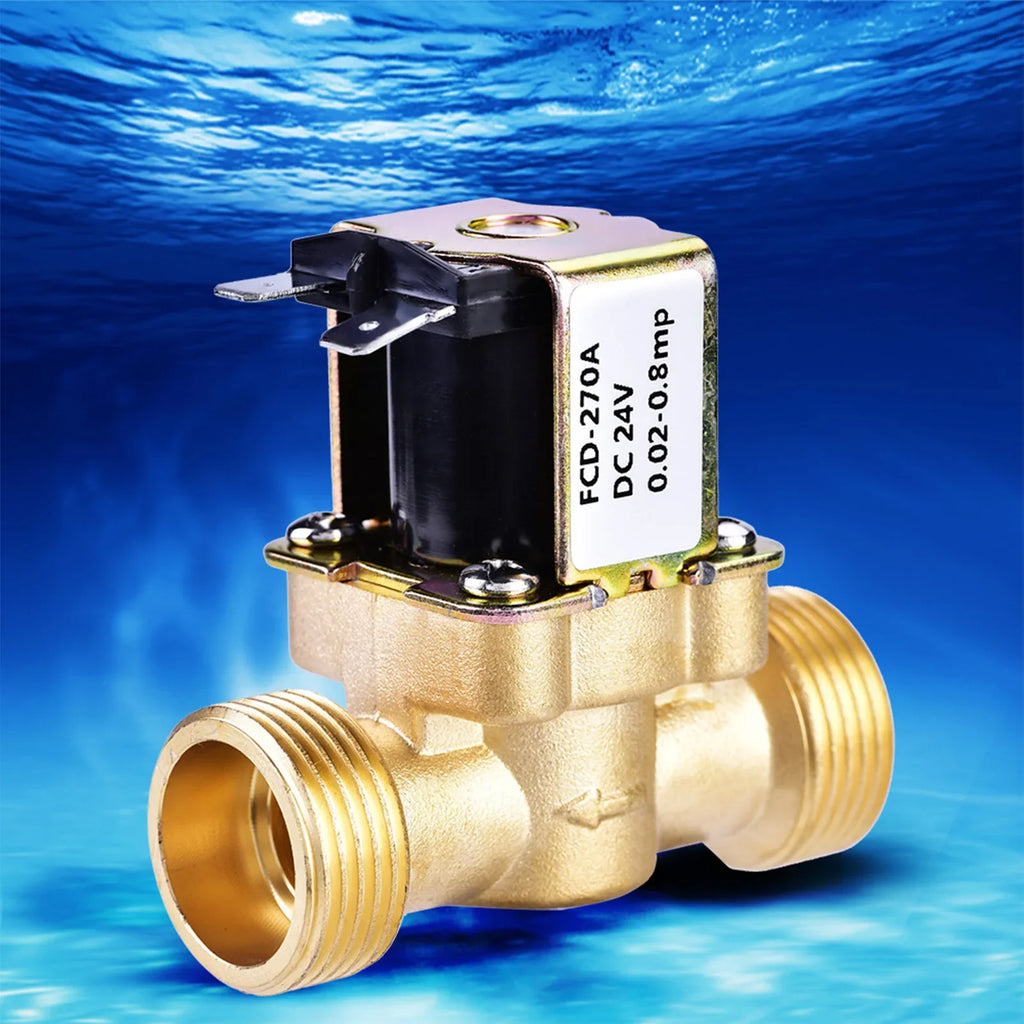 3 4 DC 24V Normally Closed Brass Electric Solenoid Magnetic Valve