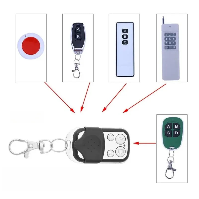 Universal 433MHz 4-Button Remote Duplicator – Garage & Gate
