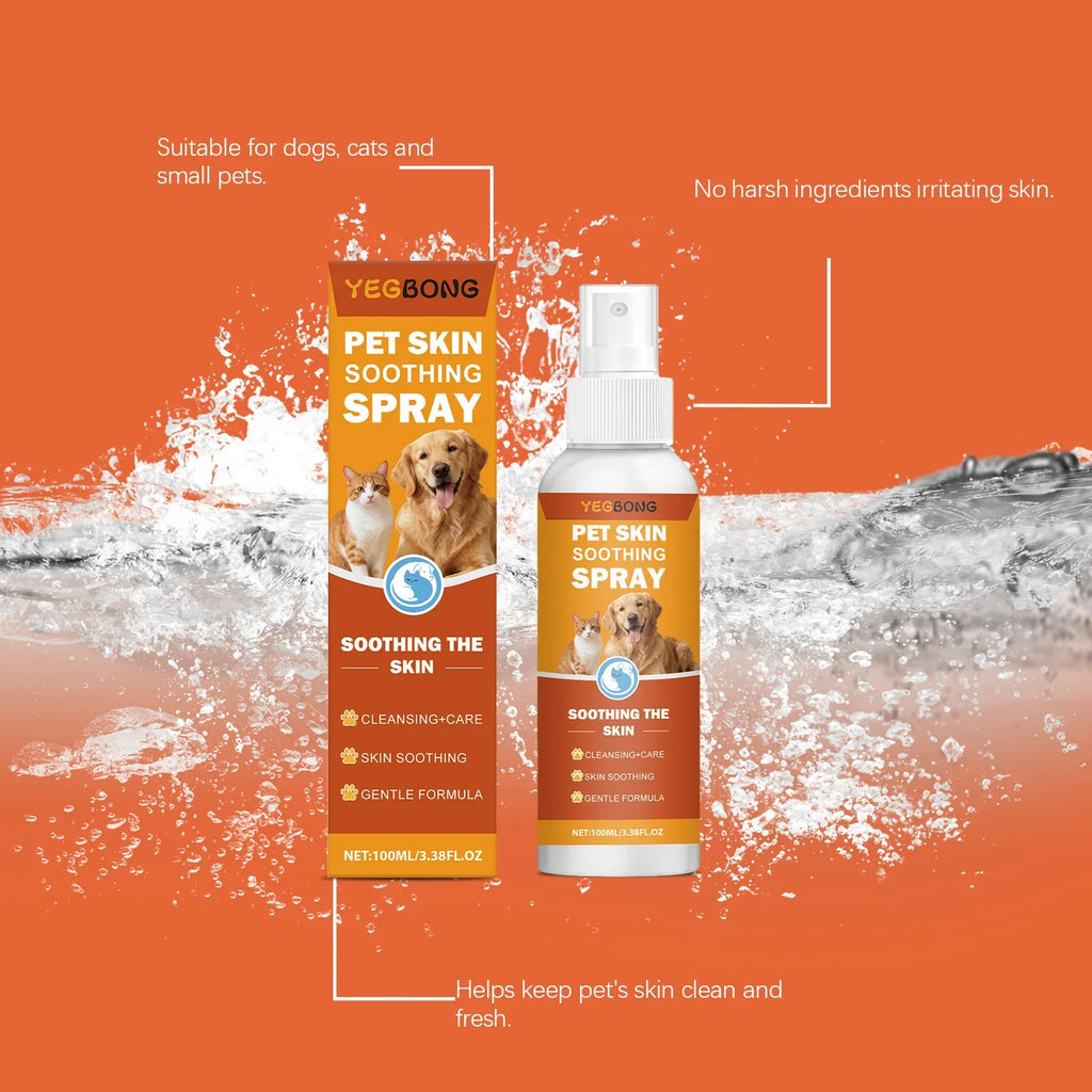 YEGBONG Pet Skin Soothing Spray – Itch Relief Dogs & Cats