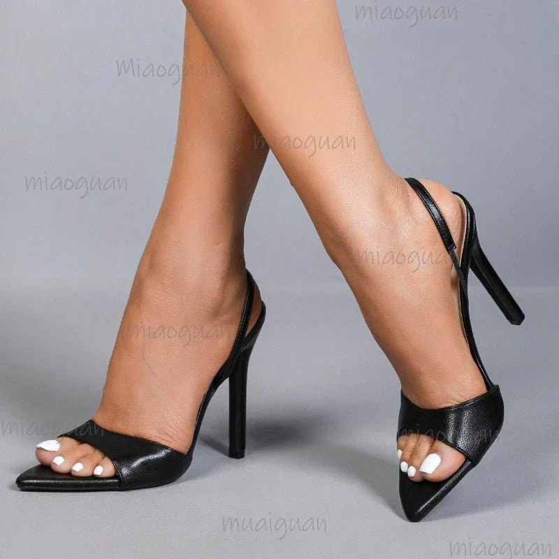 Women's 11cm Stiletto Sandals – Pointed Peep Toe High Heels