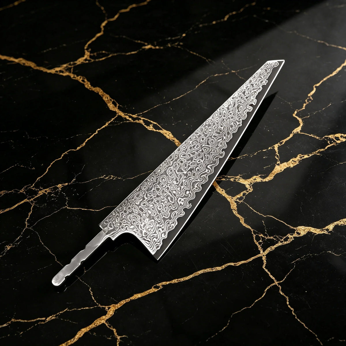67-Layer Damascus Steel Knife Blank – VG10 Core Chef Blade