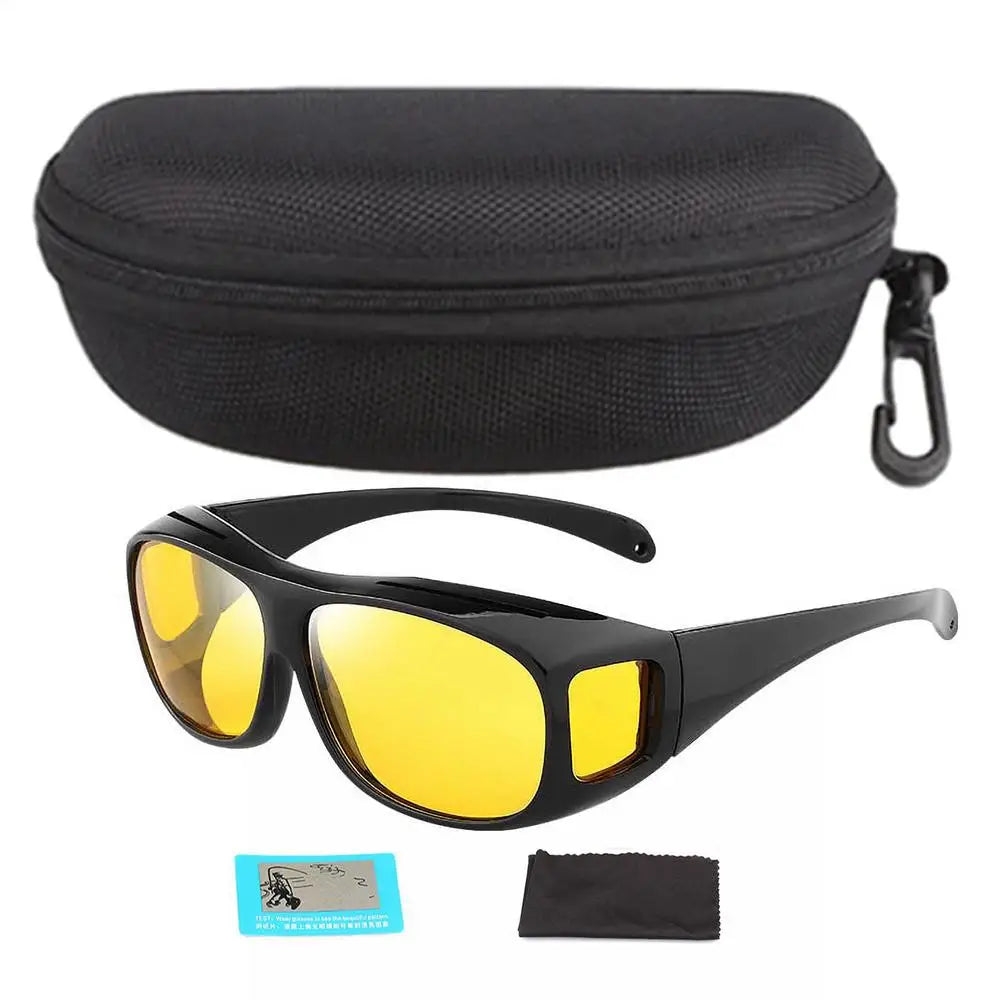 Oversized Night Driving Glasses – Anti-Glare Fit Over Rx