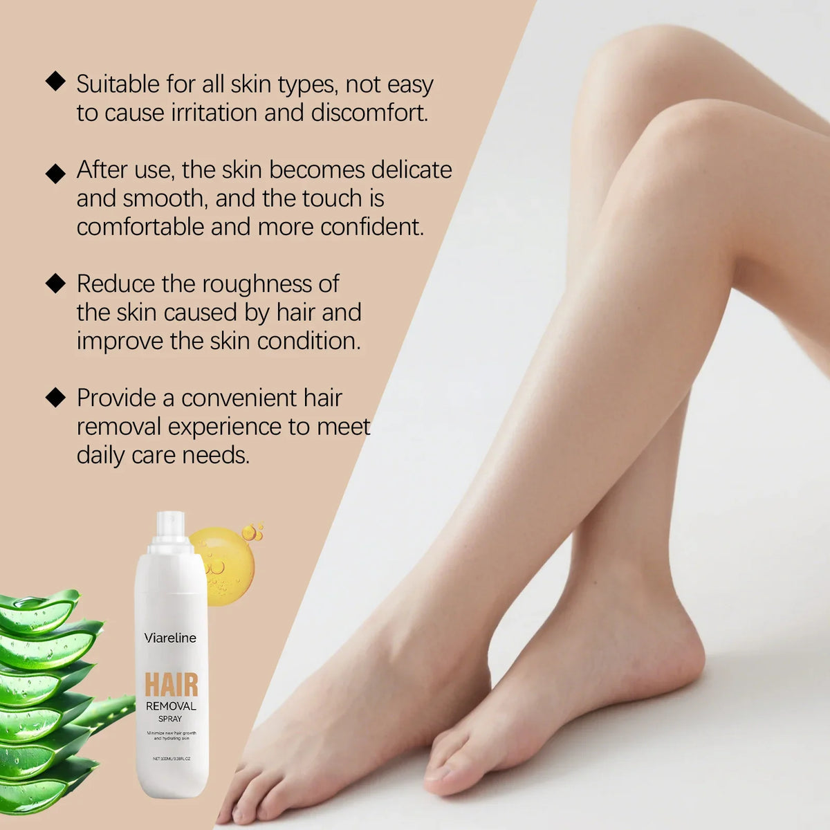Painless Hair Removal Spray Full-body Growth Inhibition Soothing