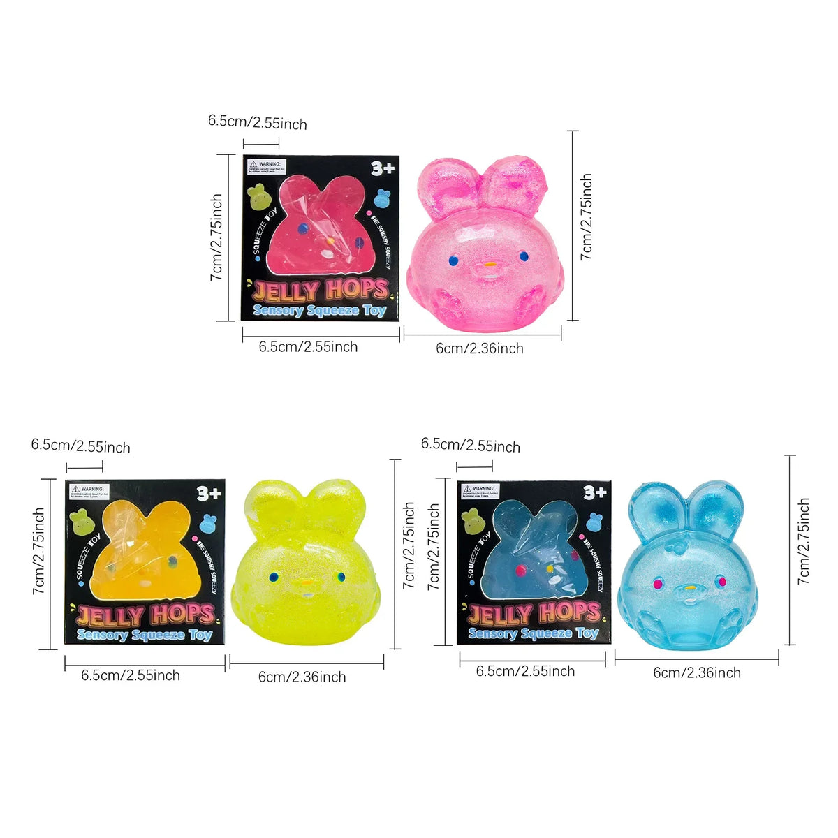 Kawaii Rabbit Squeeze Sensory Toy | Squishy Ball for Kids & Adults