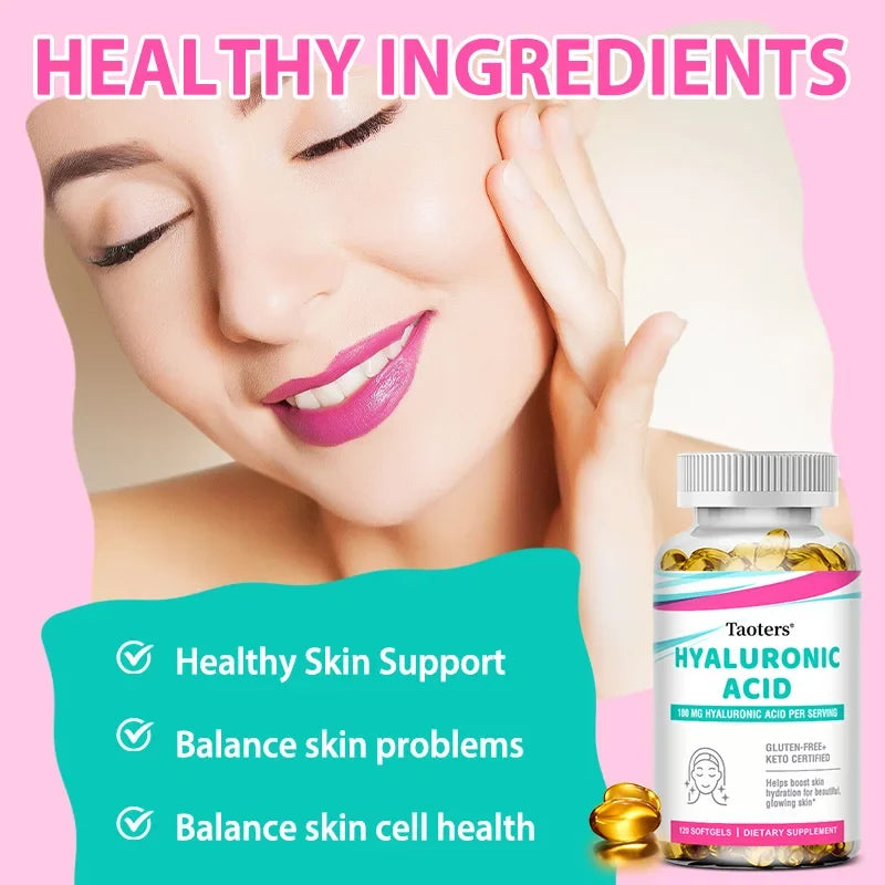Collagen Capsules with Hyaluronic Acid & Vitamin C | Taoters