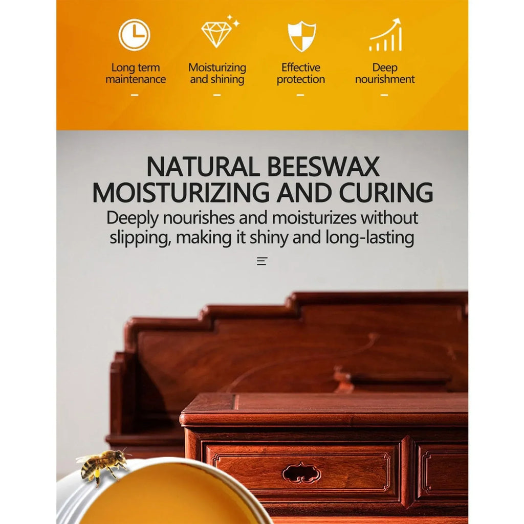 Natural Beeswax Wood Polish & Floor Care Wax – 200g