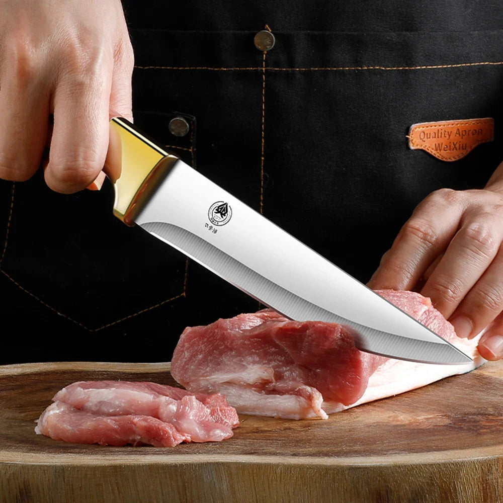Butcher Knife Set 1–3 Pcs with Leather Sheath | Meat Cutting