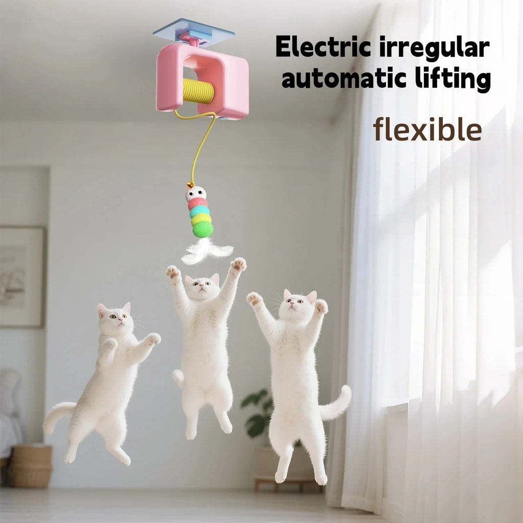 Auto Swing Feather Cat Toy | Door Hanging Self-Play