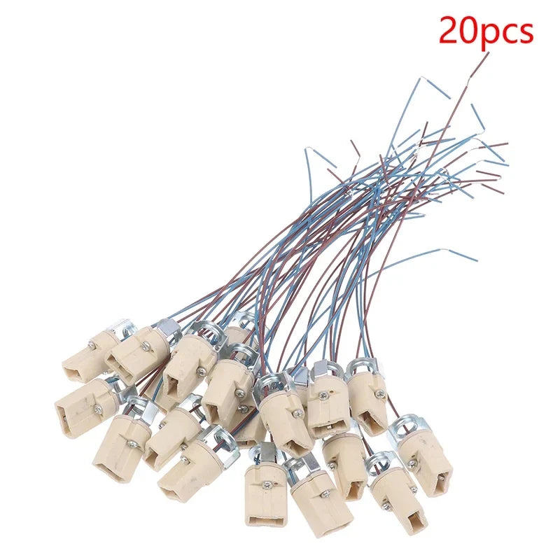 G9 Ceramic Lamp Base Socket for LED & Halogen Bulbs 10/20 Pack