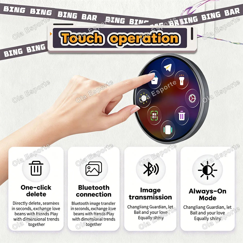 Smart LED E-Badge 1.85" Touch Screen | Anime & K-Pop Fan Pin