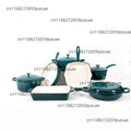 7-Piece Enameled Cast Iron Cookware Set – Skillet, Pot & Pan