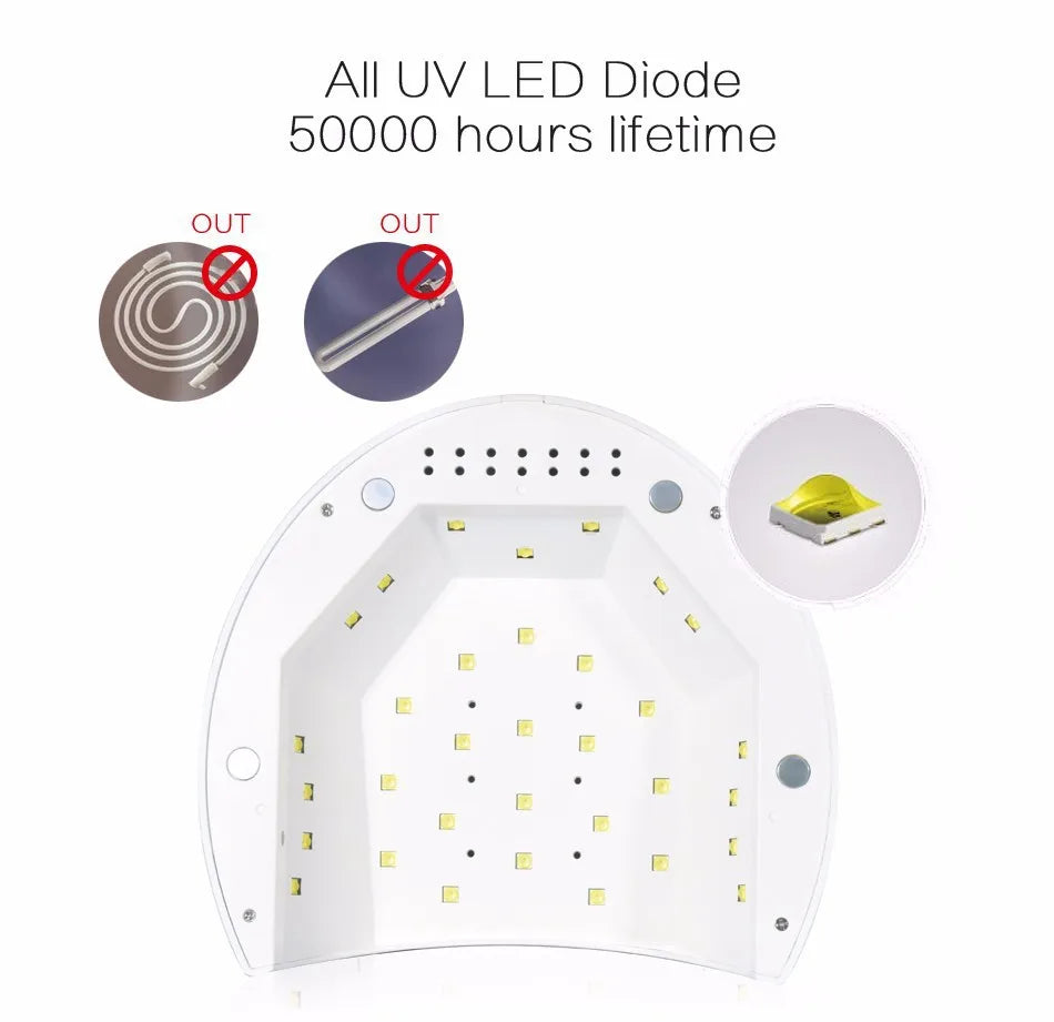 48W UV LED Nail Lamp Dryer – 33 LEDs, Auto Sensor & LCD