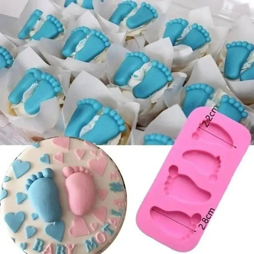 3D Baby Feet Silicone Mold – Fondant Chocolate Cake Baking