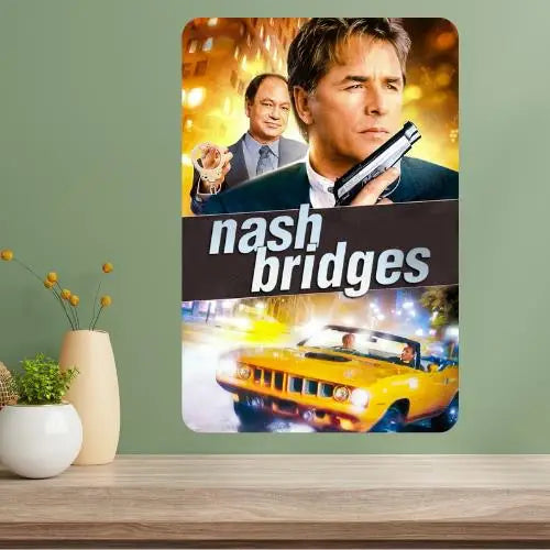 Nash Bridges Classic TV Show Metal Poster Sign | Retro Wall Art
