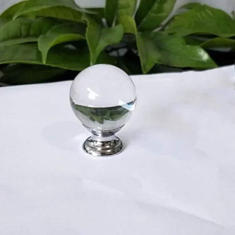 Clear Crystal Round Cabinet Knobs – Glass Drawer & Door Pulls
