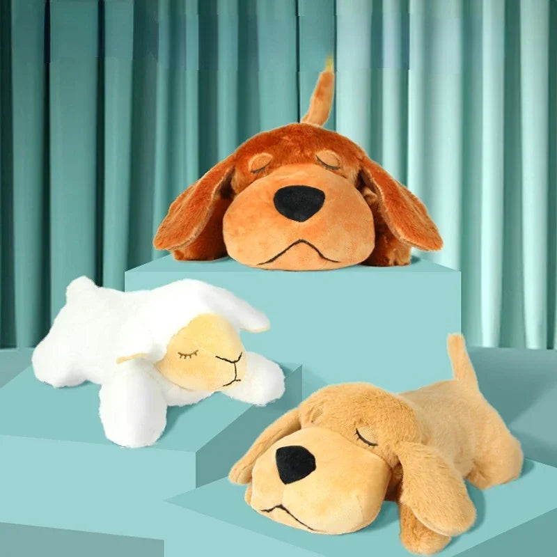 Heartbeat Plush Dog Snuggle Toy | Calming Comfort Companion