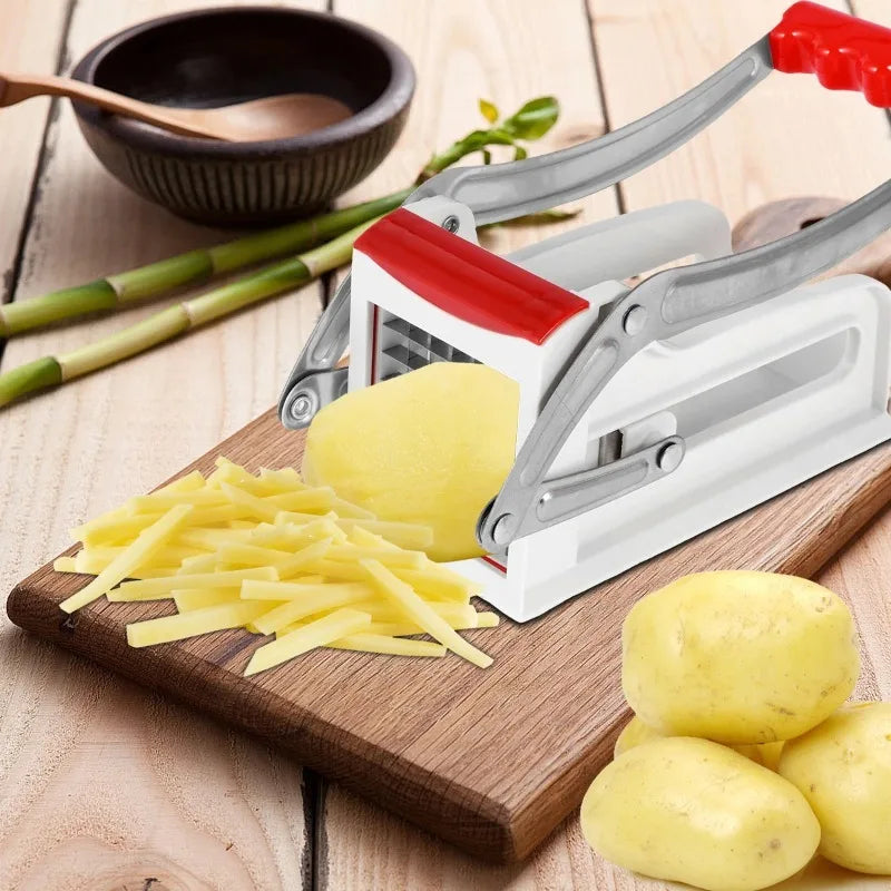 Stainless Steel Hand Press Potato Slicer & French Fry Cutter