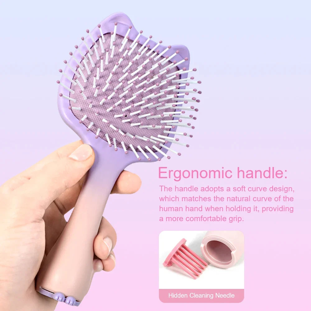 Cat Air Cushion Hairbrush – Detangling Scalp Massage Comb
