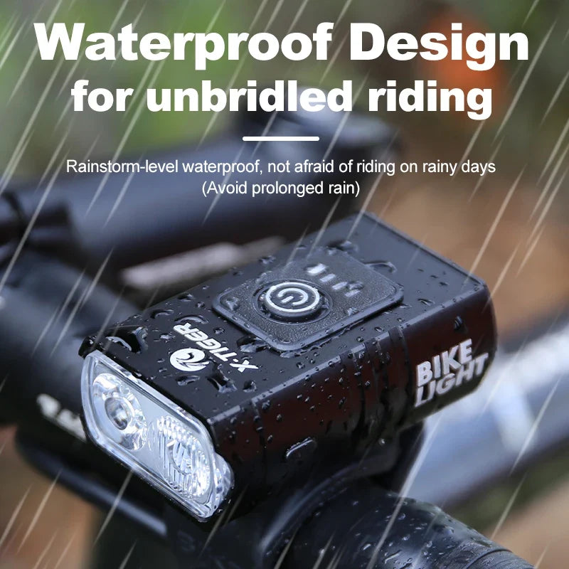 X-TIGER 1200LM USB Rechargeable Bike Headlight | IPX6