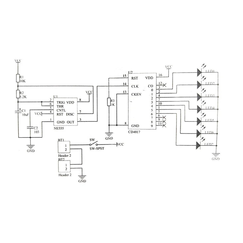 CD4017 Airplane Flow Lamp DIY LED Electronics Soldering Kit