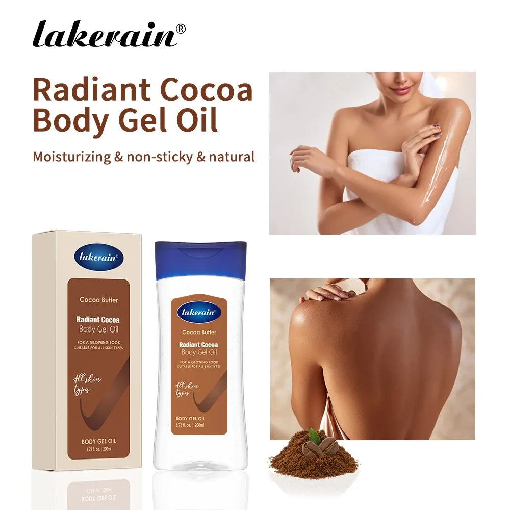 Radiant Cocoa Body Gel Oil | Cocoa Butter Moisturizer for Skin
