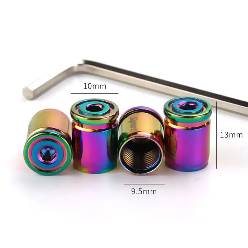 Anti-Theft Zinc Alloy Car Tire Valve Caps – Sport Set