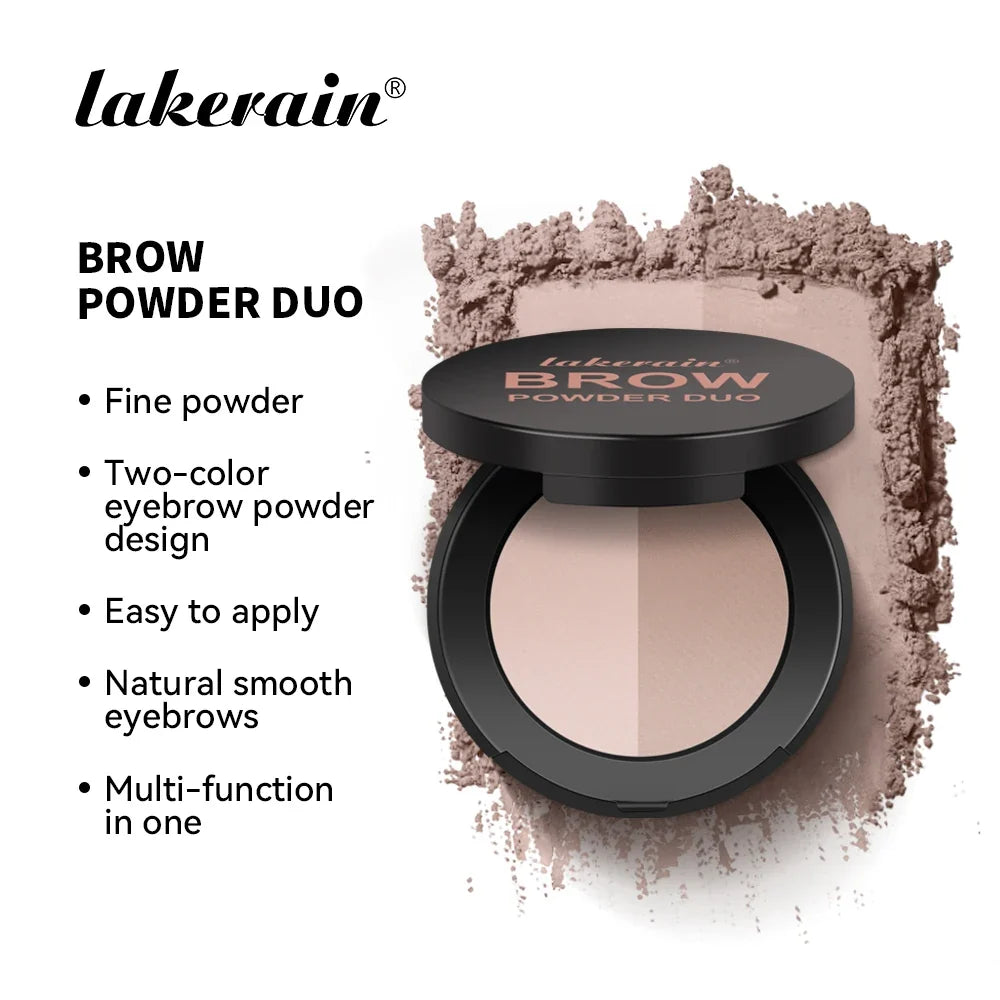 Two-Color Eyebrow Powder Duo – Waterproof Contour & Nose Shadow