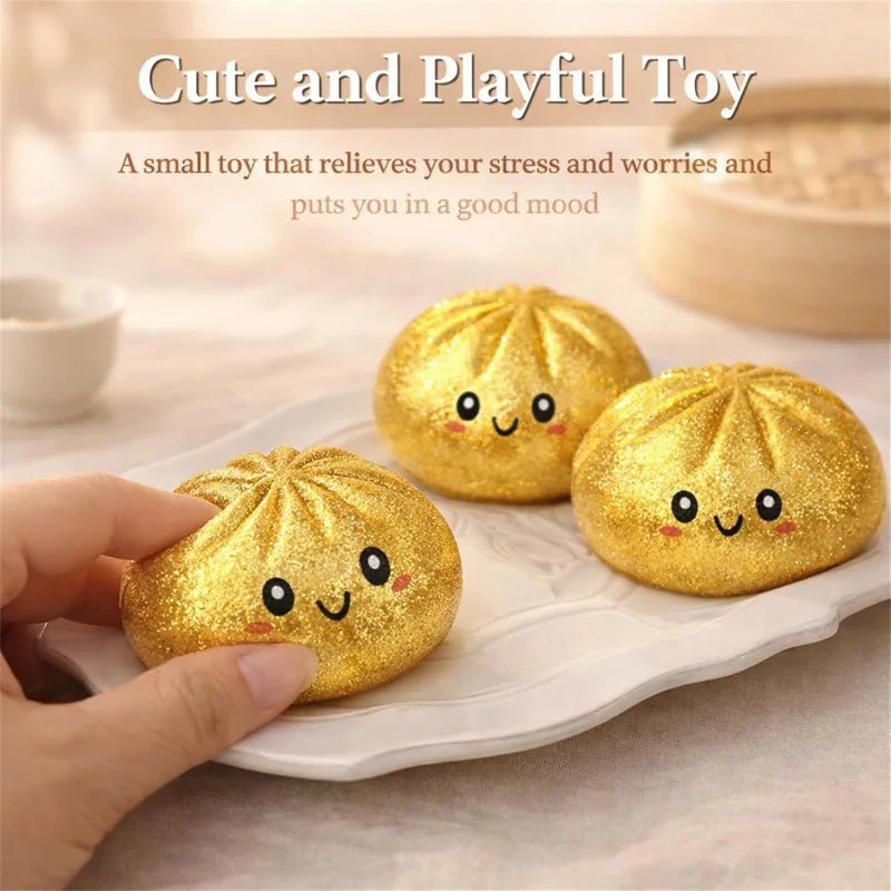 Glitter Dumpling Squishy Stress Relief Sensory Squeeze Toy