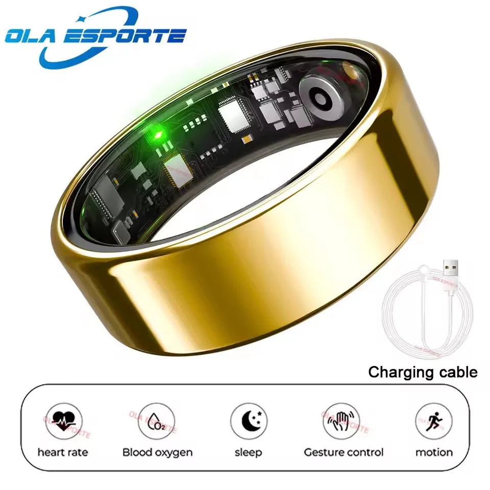 Smart Ring Bluetooth Call Heart Rate Blood Pressure Monitor Men