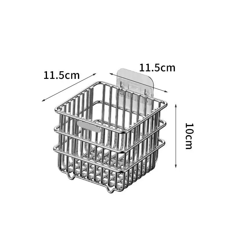 Punch-free Wall Hanging Kitchen Shelf Storage Rack Onion Ginger
